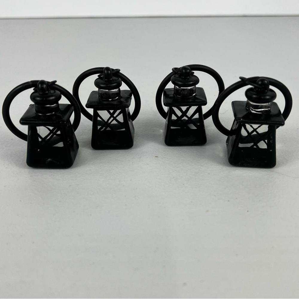 Glass Lantern Napkin Rings (set of 4)